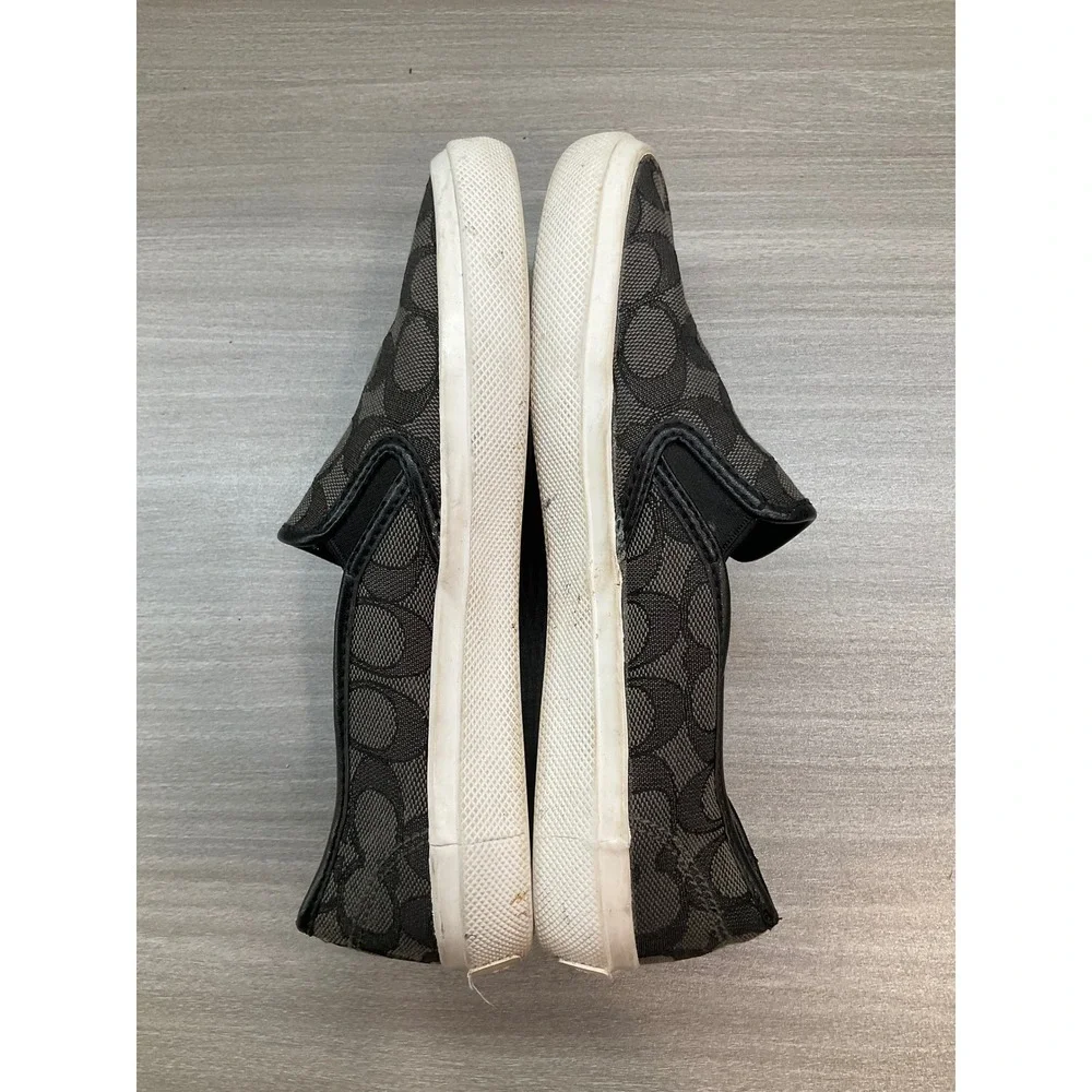 COACH CHRISSY C JACQUARD CANVAS SLIP ON SHOES